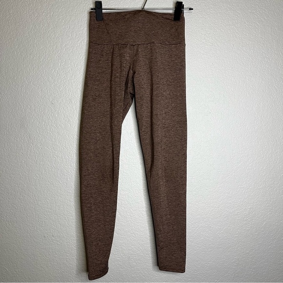 ONZIE Echo Luxe Mocha Brown High-Waisted Leggings Size Small in EUC - Picture 1 of 10